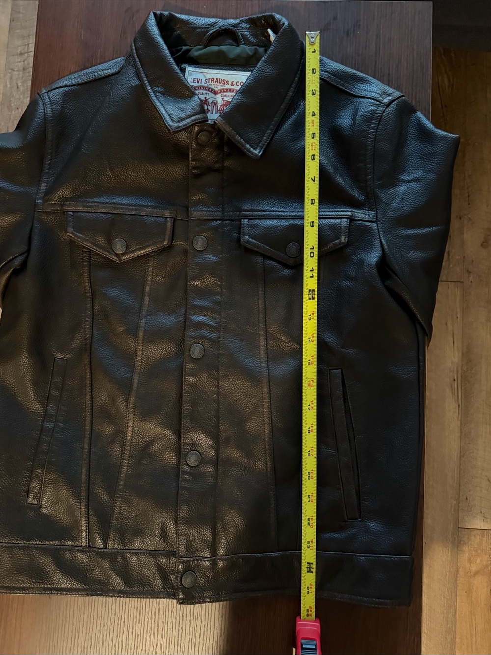 Levi's Men's Dark Brown Faux Leather Bomber Jacket - Picture 7 of 9